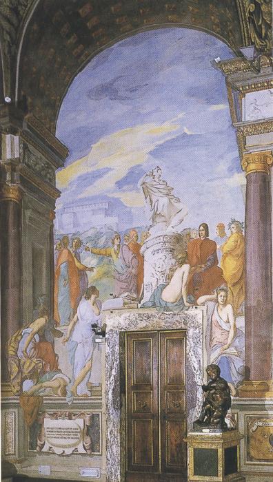 Sandro Botticelli Francesco Furini,Lorenzo the Magnificent and the Platonic Academy in the Villa of Careggi (mk36) oil painting image